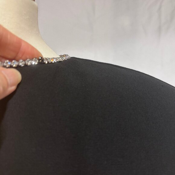 Vintage Black Tiered Dress, Sz 10 (M) - Picture 8 of 8